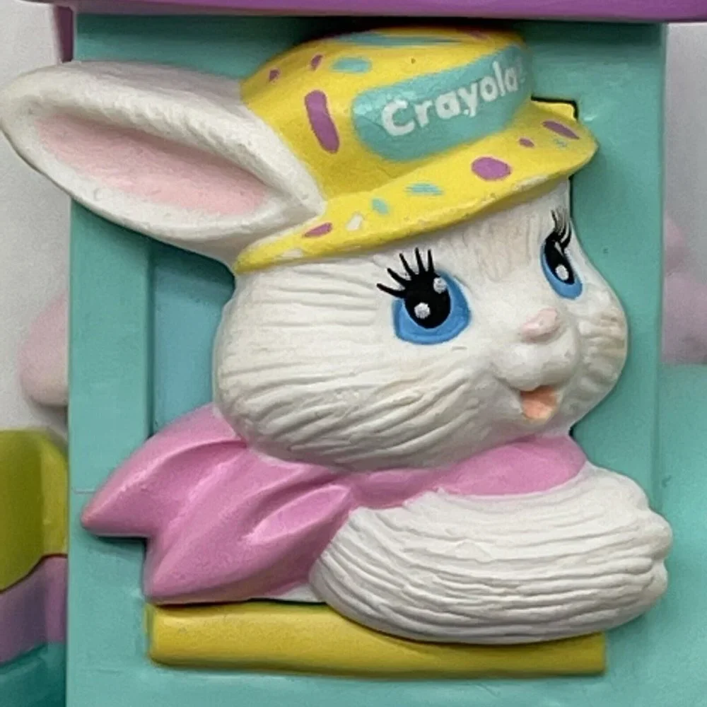 Vtg Hallmark Crayola Bunny Easter Eggspress Express Train Figurine 1993 in Box